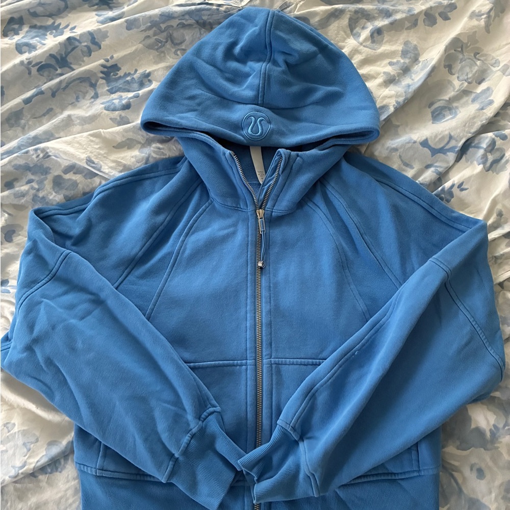 Lululemon Athletica Blue Zip-Up scuba Hoodie